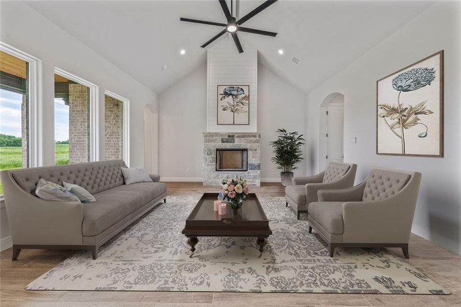 Furnished interior view inside a new home in , Glen Rose (Image 8).