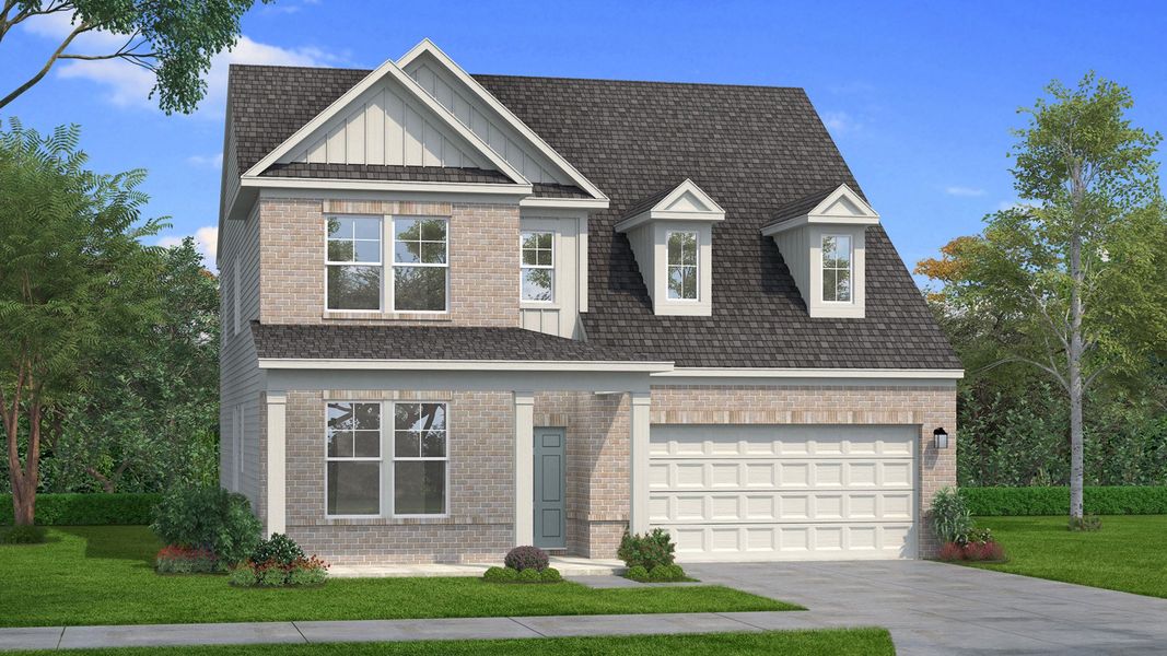 Elevation 7 with Brick First Floor