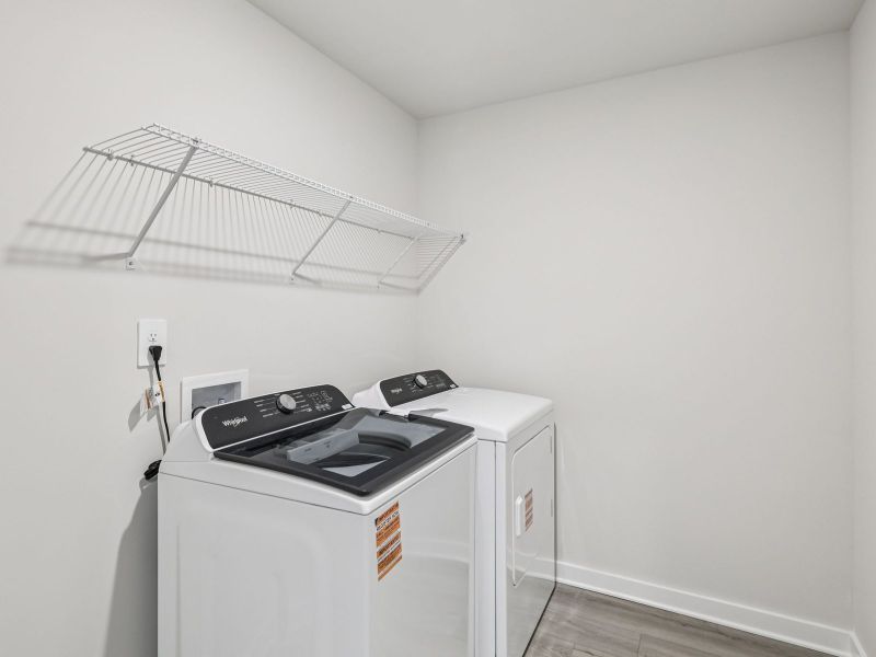 Every home includes a washer and dryer.