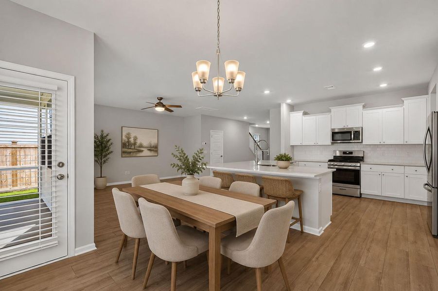 Furnished interior view inside a new home in Sweetgrass at Summers Corner, Summerville (Image 41).