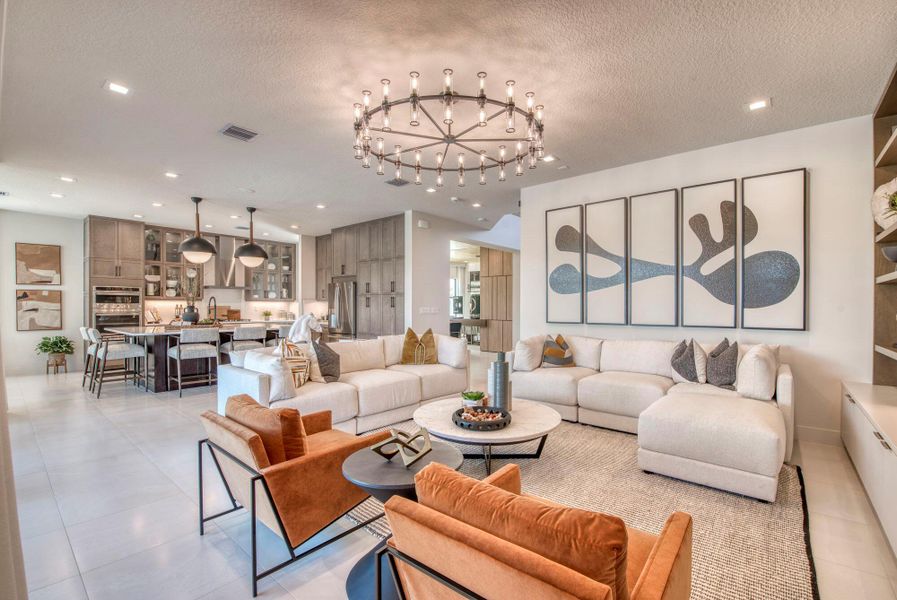 Furnished interior view inside a new home in Apex at Avenir, Palm Beach Gardens (Image 39).