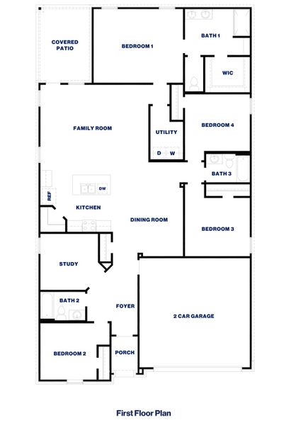 2D floor plan layout of this home in Harrington Trails at The Canopies, Splendora, TX (Image 2). 2D floor plan layout of this home in Harrington Trails at The Canopies, Splendora, TX (Image 2).