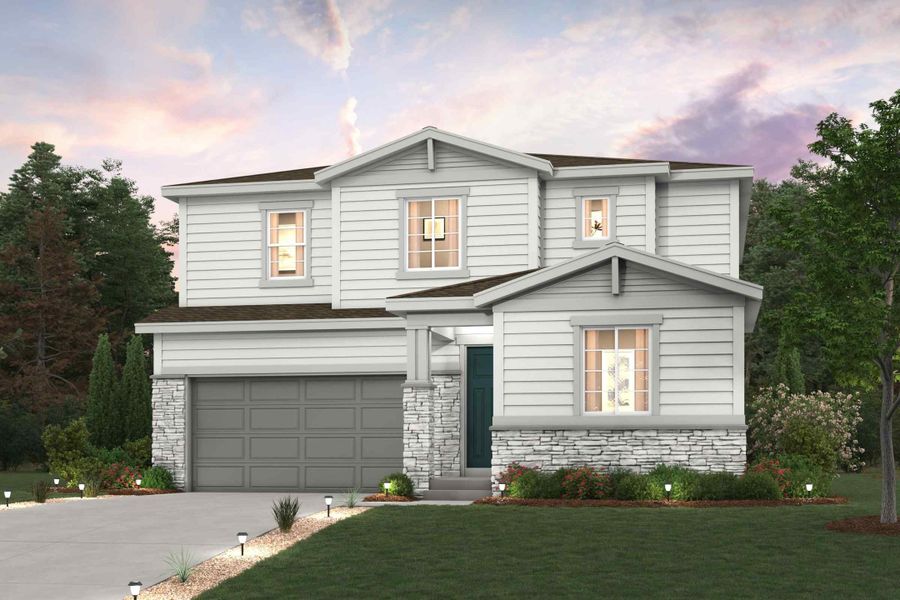 A house with a garage. A house with a garage.
