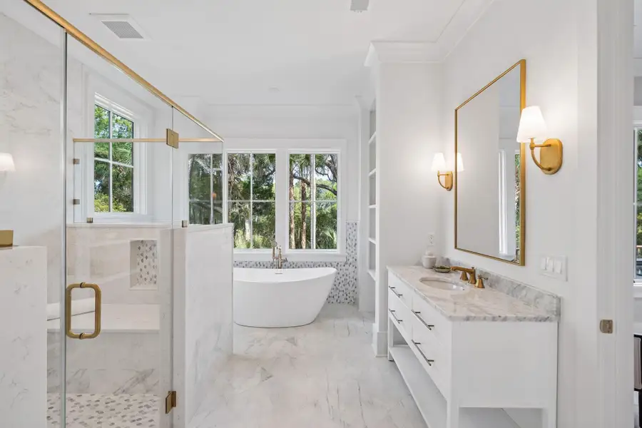 Furnished interior view inside a new home in , Kiawah Island (Image 57).