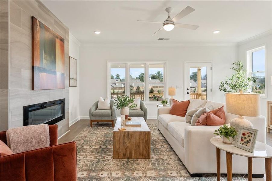 Furnished interior view inside a new home in Townes at South Main, Kennesaw (Image 5).