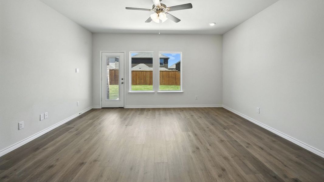 Representative unfurnished interior of a home built from the 3217 Amethyst by D.R. Horton in Silverado, Aubrey (Image 11).