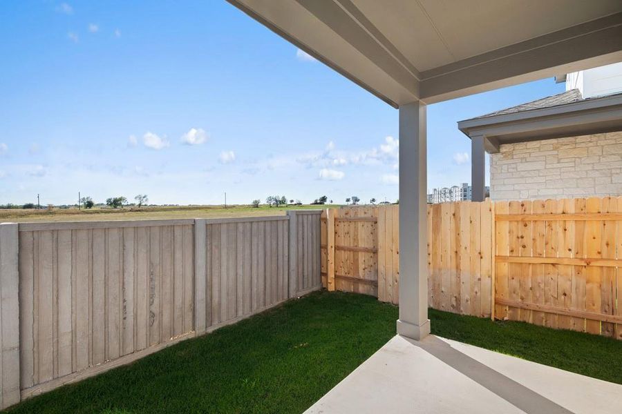 Exterior details and patio area of a home in Union Collection at Park Central, Georgetown (Image 27). Exterior details and patio area of a home in Union Collection at Park Central, Georgetown (Image 27).