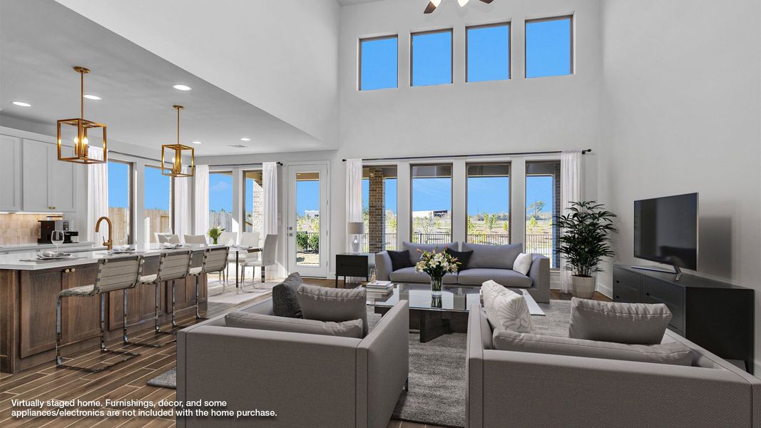Representative furnished interior of a home built from the 3095W by Perry Homes in Meridiana, Rosharon (Image 8).
