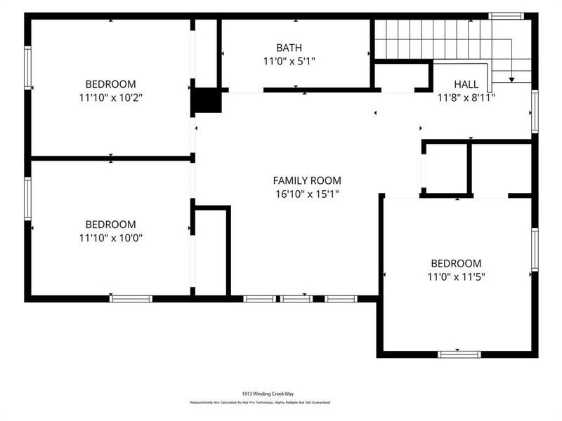 Upstairs Floor plan with Room Measurements Upstairs Floor plan with Room Measurements