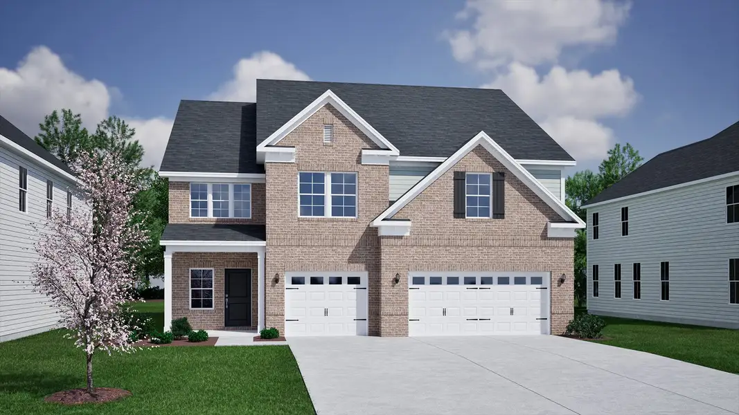 Representative exterior photo of a completed home built from the Warwick II - Vanguard Collection by Mungo Homes in Scotts Hill Village, Wilmington, NC (Image 22).