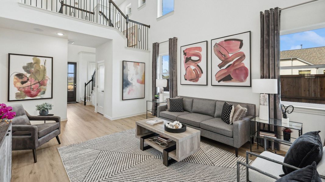 Representative furnished interior of a home built from the Meridian by DRB Homes in Bel Air Village, Sherman (Image 7).