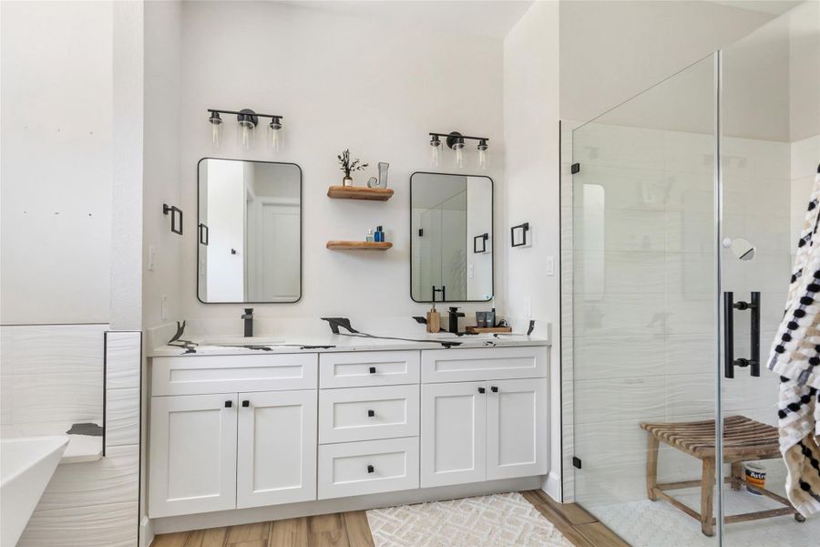 Primary Bathroom with Dual Vanity