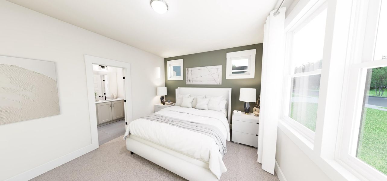 Representative furnished interior of a home built from the Warm as This by Garman Homes in Parc Northwest, Elon (Image 6).