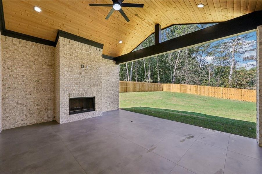 Exterior details and patio area of a home in , Hoschton (Image 32).