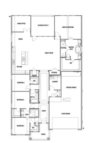 2D floor plan layout of this home in East View Farms, Georgetown, TX (Image 2). 2D floor plan layout of this home in East View Farms, Georgetown, TX (Image 2).