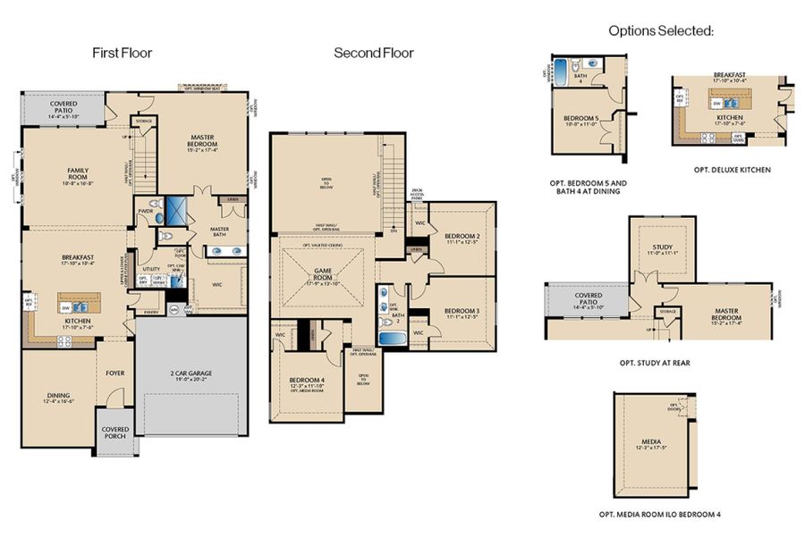 2D floor plan layout of this home in Creekview Meadows, Pilot Point, TX (Image 3).