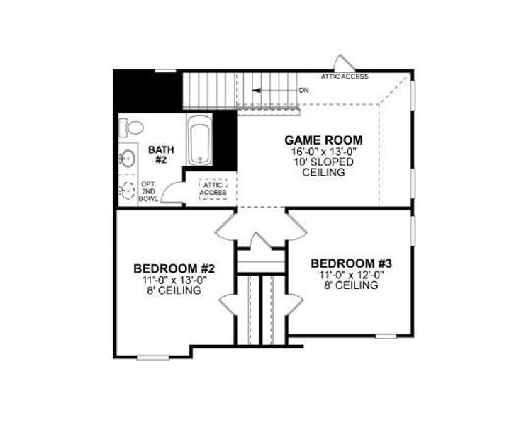 2D floor plan layout of this home in Summerview, Fulshear, TX (Image 3).