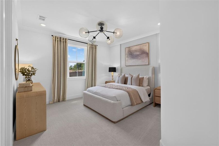 Furnished interior view inside a new home in Villages at Sharon Springs, Cumming (Image 49).