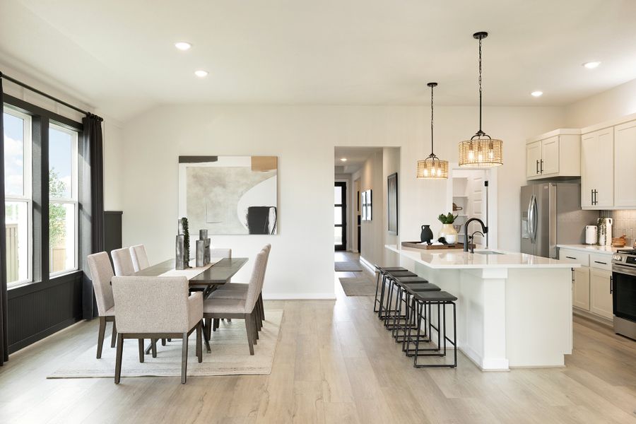 Representative furnished interior of a home built from the Upton by Scott Felder Homes in Crown Ridge Manor, San Antonio (Image 6).