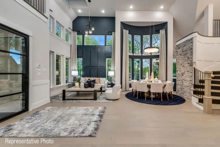 Furnished interior view inside a new home in Grand Braniff Park, Irving (Image 4).