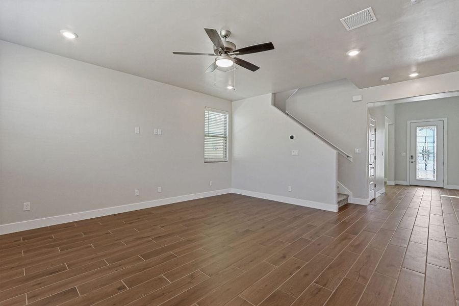 Spacious, unfurnished interior of a new home in The View at Desert Springs | Thoughtful Collection, El Paso (Image 9). Spacious, unfurnished interior of a new home in The View at Desert Springs | Thoughtful Collection, El Paso (Image 9).