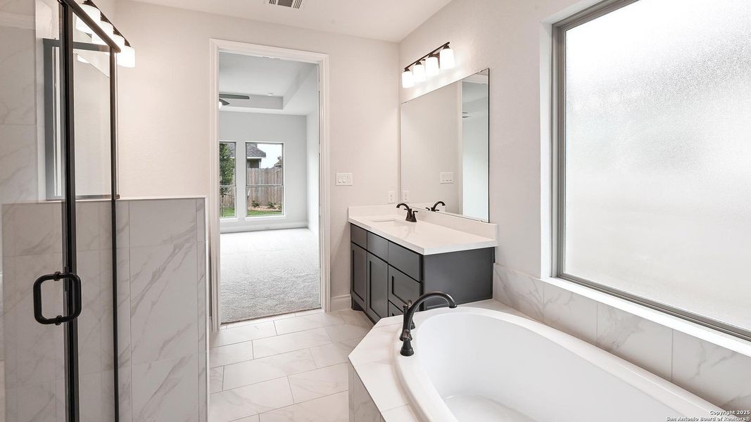 Furnished interior view inside a new home in Legacy At Lake Dunlap 50', New Braunfels (Image 13). Furnished interior view inside a new home in Legacy At Lake Dunlap 50', New Braunfels (Image 13).