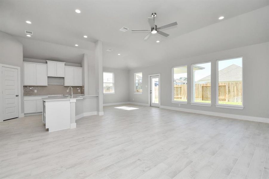 Take another glimpse into the heart of the home with this additional view of the family room—a sprawling space ready to accommodate all your gatherings.