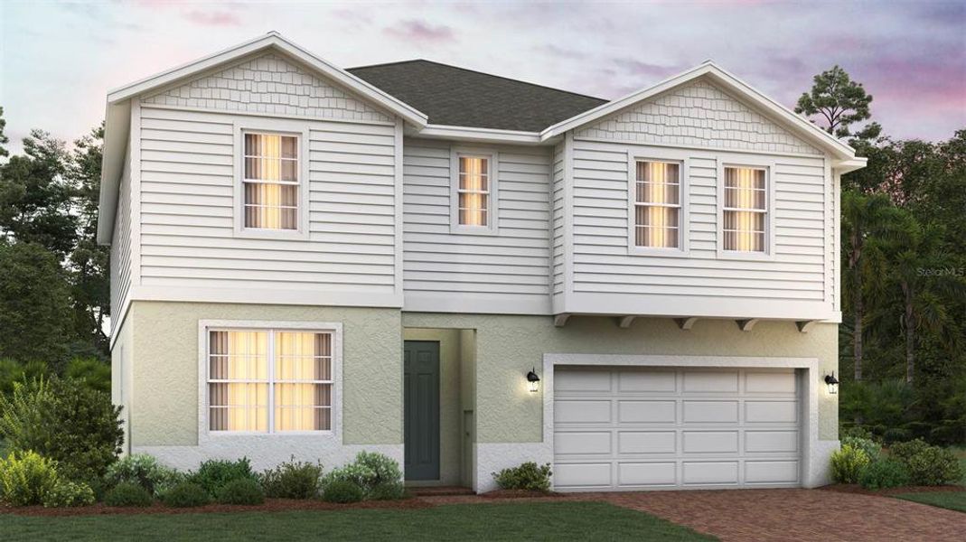 Front exterior of a new home in Trinity Gardens, Deland, FL, highlighting curb appeal (Image 1). Front exterior of a new home in Trinity Gardens, Deland, FL, highlighting curb appeal (Image 1).