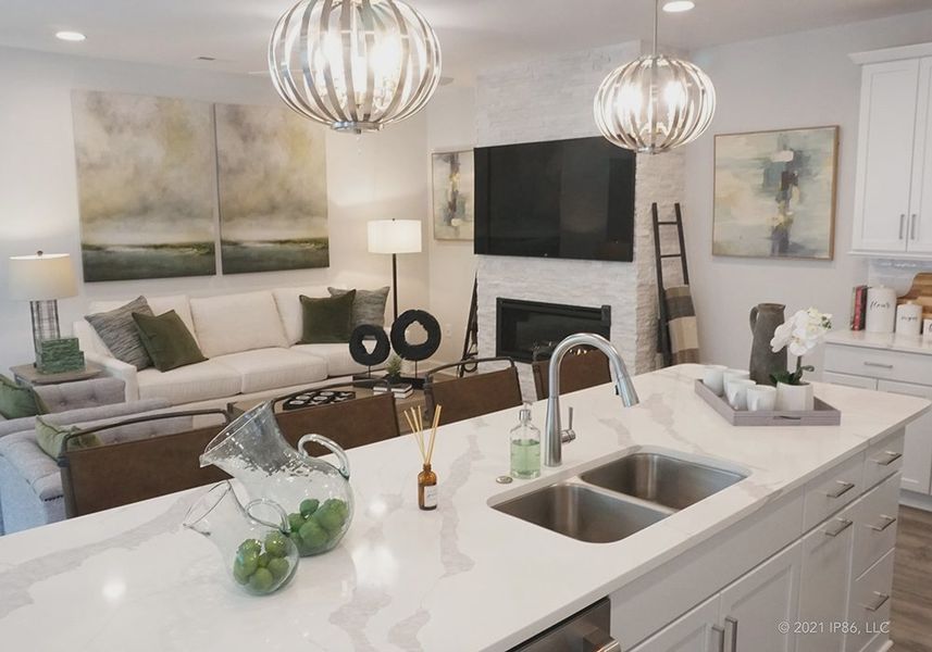 Representative furnished interior of a home built from the Kingston by Epcon Communities in The Courtyards at Oak Grove, Durham (Image 8).
