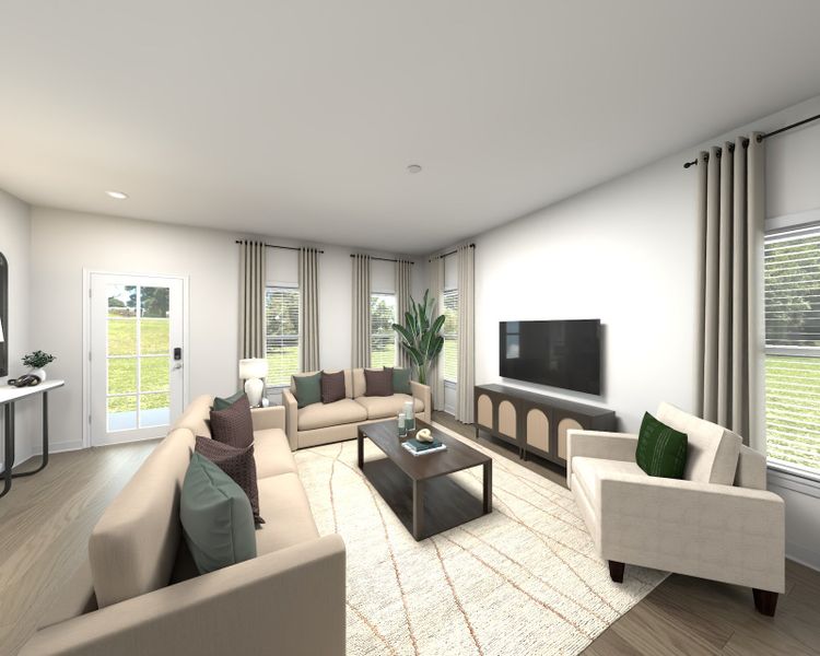 Furnished interior view inside a new home in Greystone - Vista Townhomes, Smyrna (Image 4).