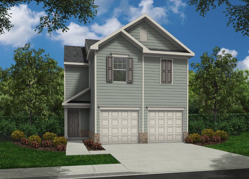 Representative exterior photo of a completed home built from the Winston by Piedmont Residential in Meadowyn, Cartersville, GA (Image 1). Representative exterior photo of a completed home built from the Winston by Piedmont Residential in Meadowyn, Cartersville, GA (Image 1).