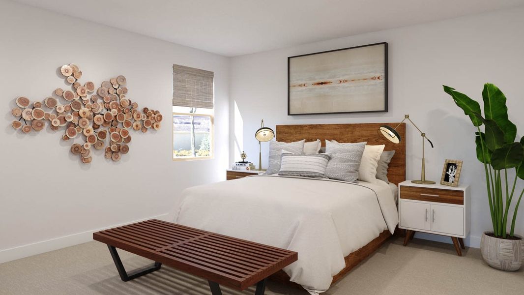 Primary Bedroom Rendering - Cottonwood at Northern Farms in Waddell, Arizona | Landsea Homes