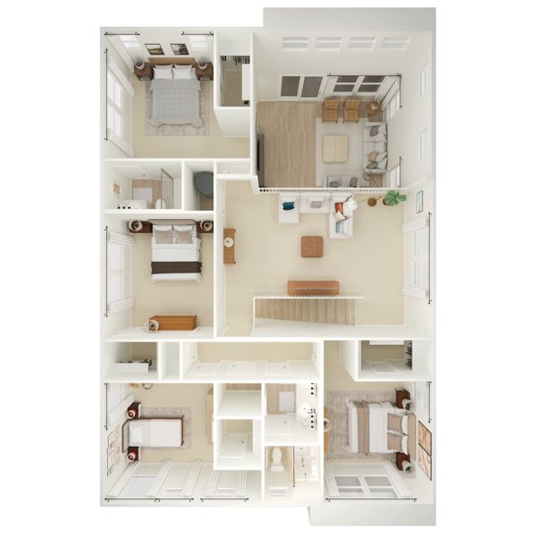 2D floor plan layout for the Vienne by K. Hovnanian® Homes in Viviendo, Chandler, AZ (Image 12).