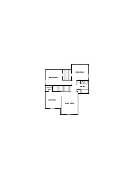 2D floor plan layout for the X30H by D.R. Horton in Granger Pines, Conroe, TX (Image 6).