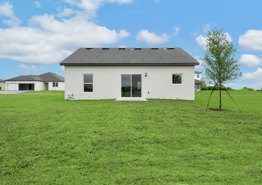 The Tula has backyard landscaping The Tula has backyard landscaping