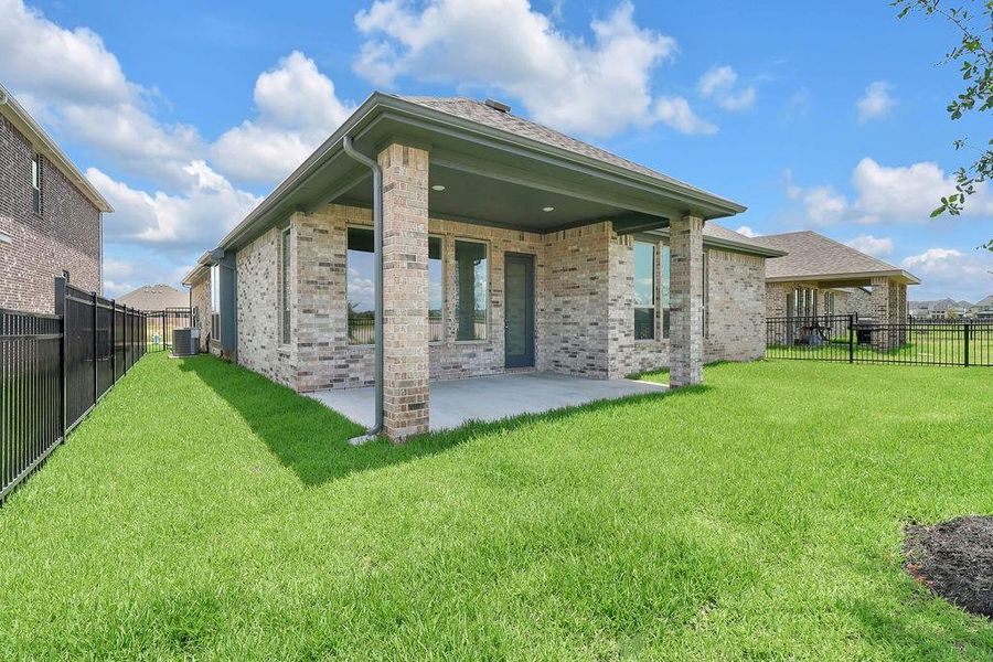 Extended covered patio representative Extended covered patio representative