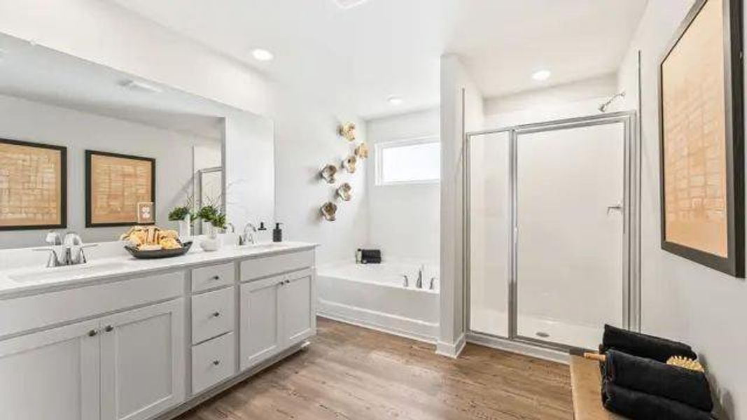 Furnished interior view inside a new home in Sherwood Square, Flowery Branch (Image 12).