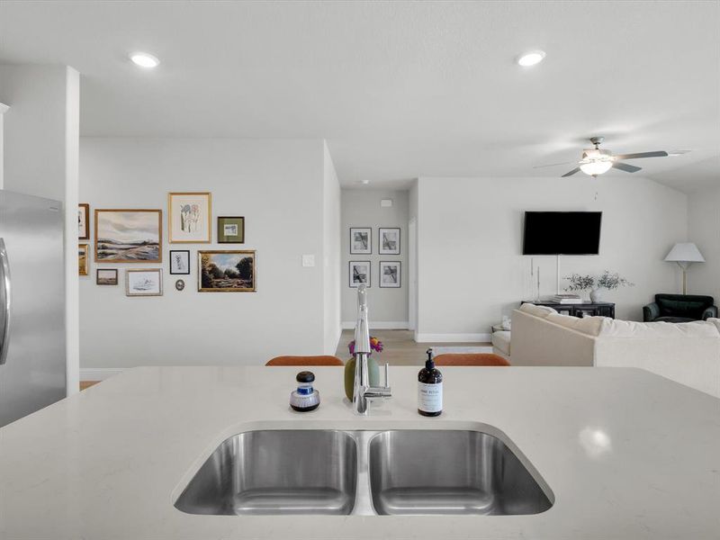 Furnished interior view inside a new home in Tesoro at Chisholm Trail Ranch, Crowley (Image 5).