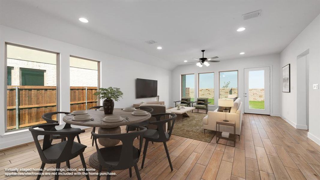 Furnished interior view inside a new home in Trinity Falls 45', McKinney (Image 4).