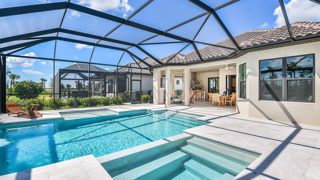 Representative exterior photo of a completed home built from the Lazio by Taylor Morrison in Esplanade by the Islands, Naples, FL (Image 22).