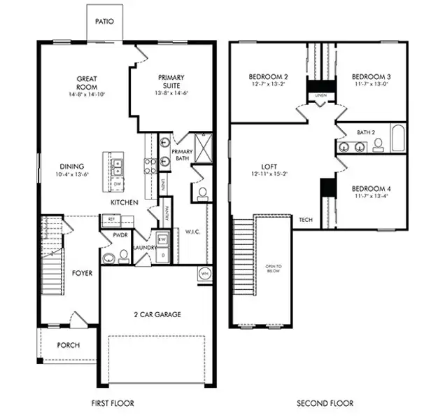 2D floor plan layout of this home in Coasterra - Premier Series, Palmetto, FL (Image 2). 2D floor plan layout of this home in Coasterra - Premier Series, Palmetto, FL (Image 2).