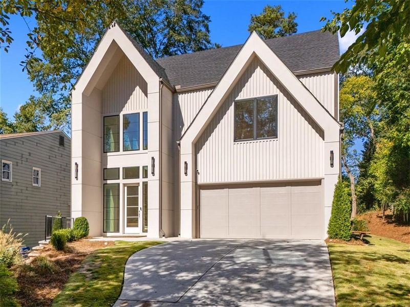 Front exterior of a new home in , Brookhaven, GA, highlighting curb appeal (Image 1).