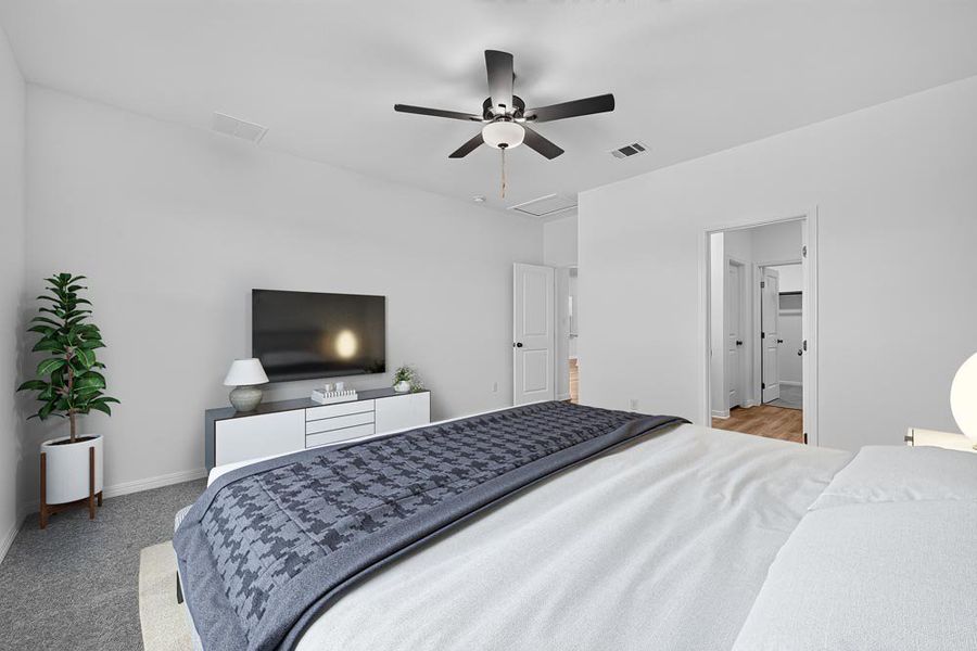 Furnished interior view inside a new home in Sunfield, Buda (Image 15).
