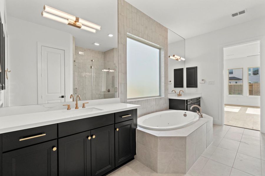 Furnished interior view inside a new home in Elyson 45' & 70', Katy (Image 8).