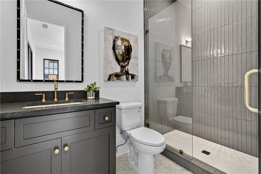 Furnished interior view inside a new home in , Atlanta (Image 53).