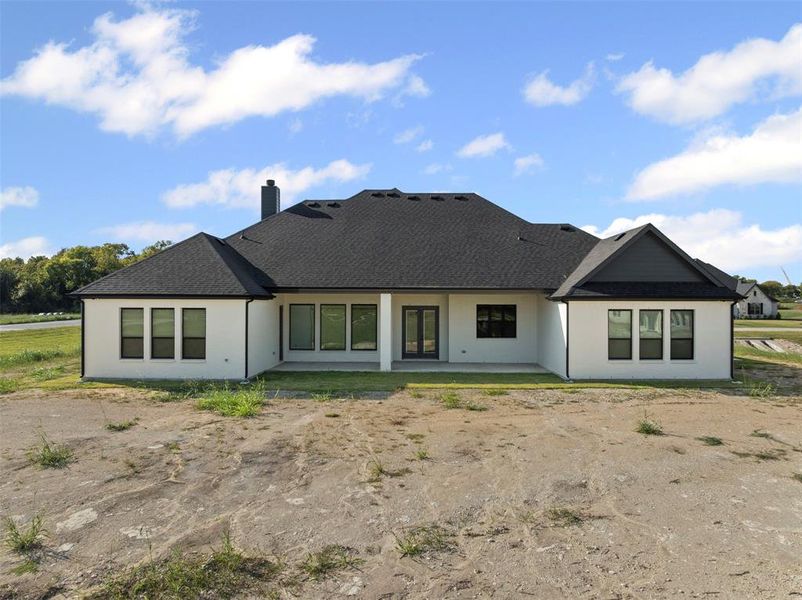 Exterior details and patio area of a home in Tuscan Estates (1 Acre Lots), Waxahachie (Image 3). Exterior details and patio area of a home in Tuscan Estates (1 Acre Lots), Waxahachie (Image 3).