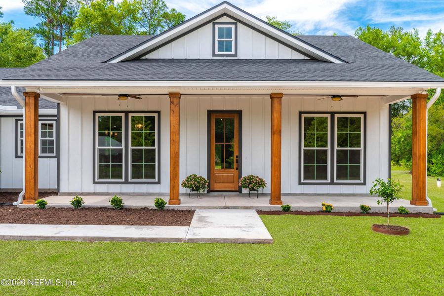 Exterior details and patio area of a home in , Glen St. Mary (Image 23).