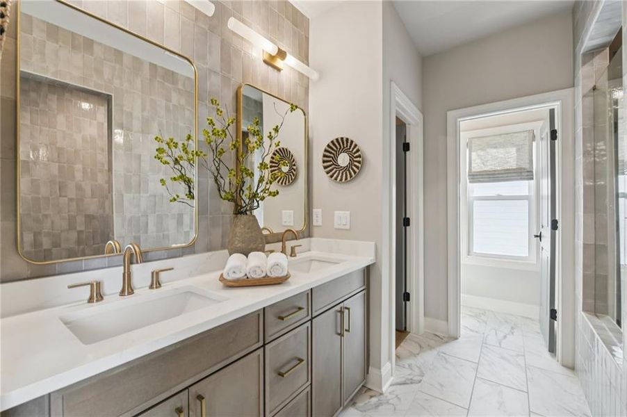 Furnished interior view inside a new home in Palisades Single Family, Cumming (Image 29).