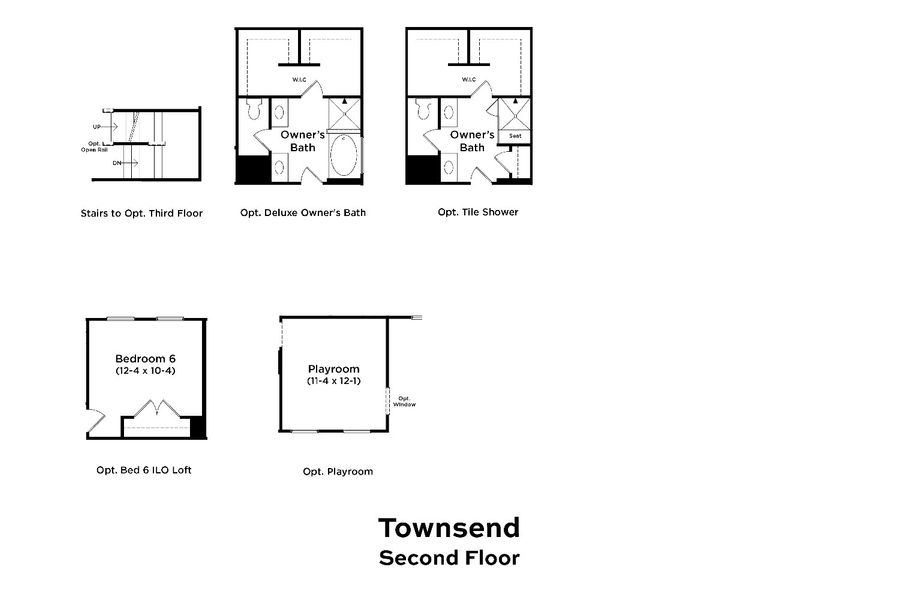2D floor plan layout for the Townsend by DRB Homes in Reserve at Crowthorne, Zebulon, NC (Image 26).