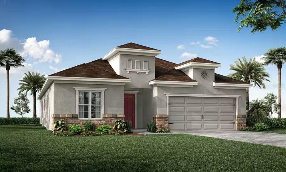 Front exterior of a new home in , St. Cloud, FL, highlighting curb appeal (Image 1). Front exterior of a new home in , St. Cloud, FL, highlighting curb appeal (Image 1).